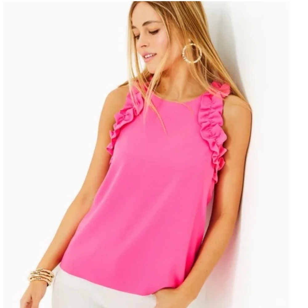 NWT Lilly Pulitzer Kailee Sleeveless Ruffle Top